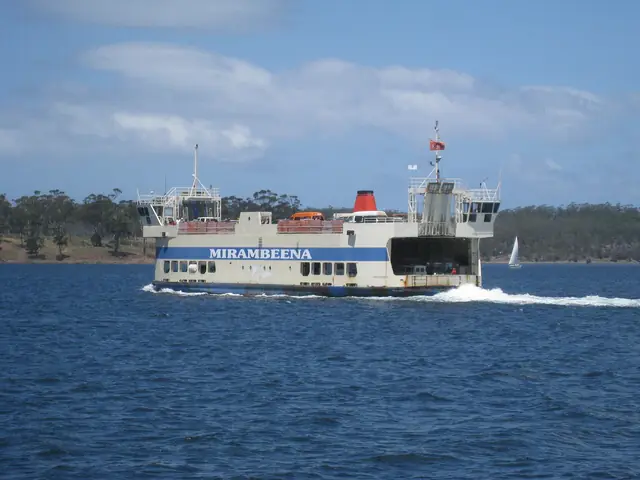 The Bruny Island ferry crossing the D'Entrecasteaux Channel