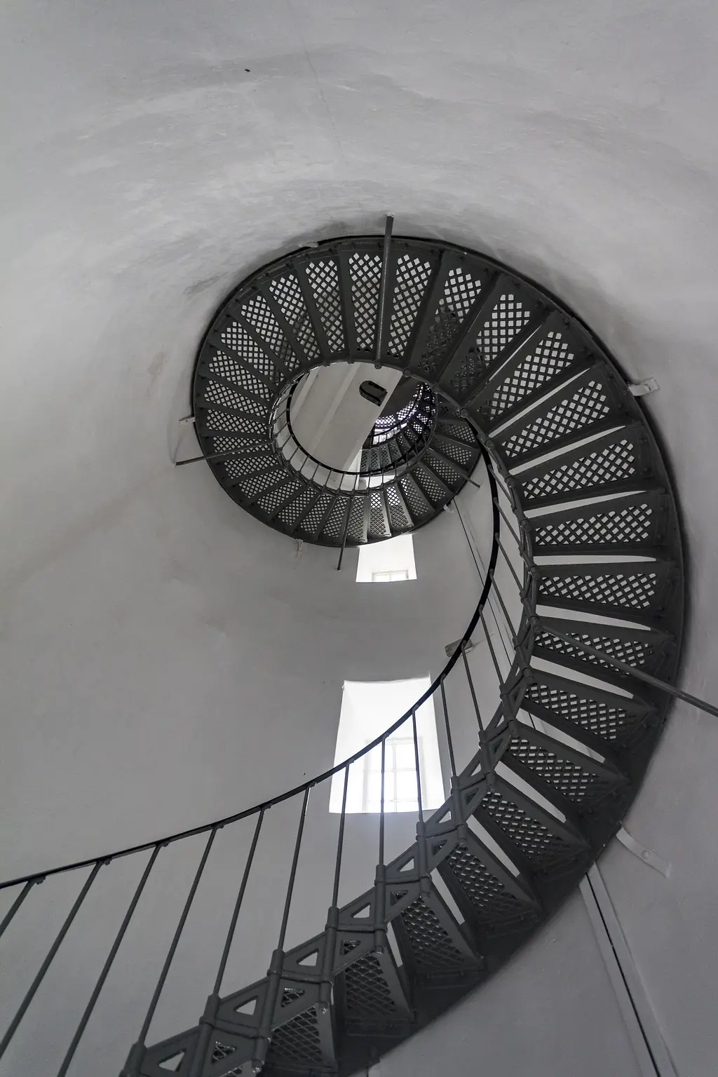 Spiral staircase inside the Cape Bruny Lighthouse